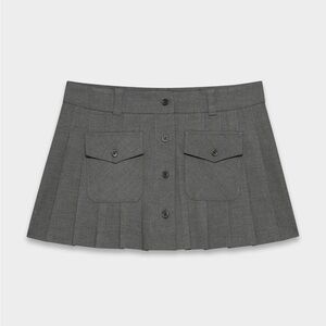 Aritzia Appaloosa Skirt Gray Pleated Women's Skirt by Sunday best